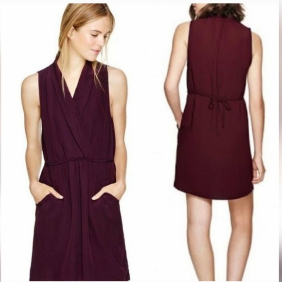 Aritzia Wilfred Sabine dress, brown/purple (burgundy). Women size XS - Picture 1 of 4